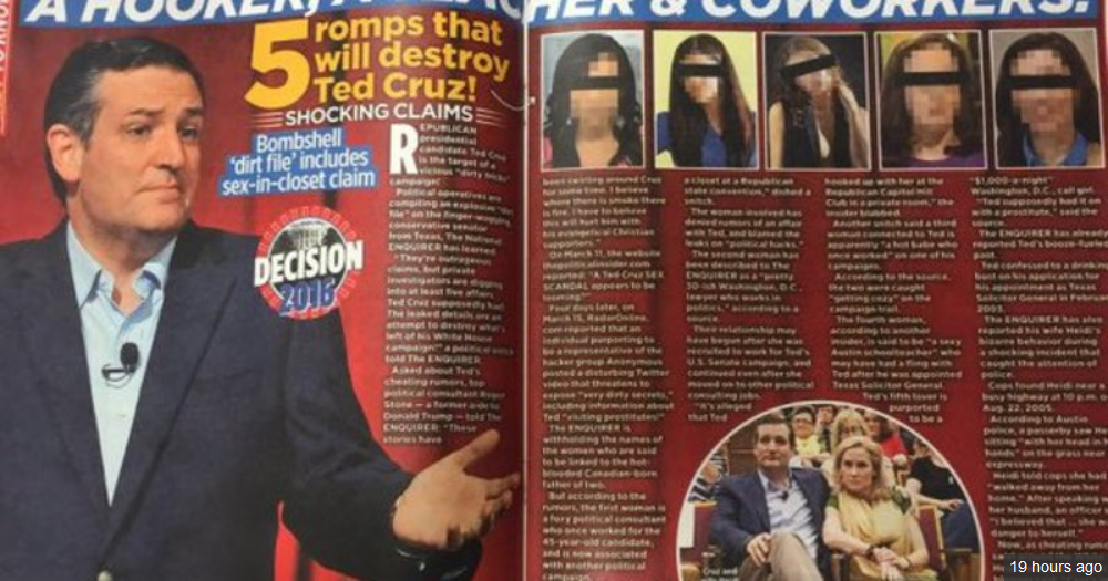 Ted Cruz National Enquirer mistress article