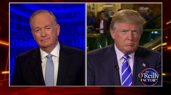 Bill O'Reilly attempts to convince Donald Trump to addend Fox News Iowa debate.