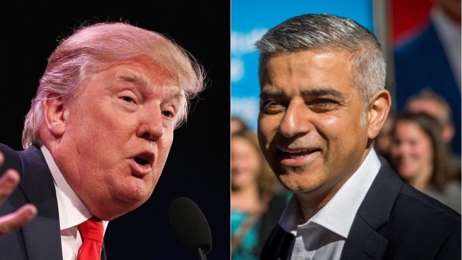 Trump and London mayor Sadiq Khan