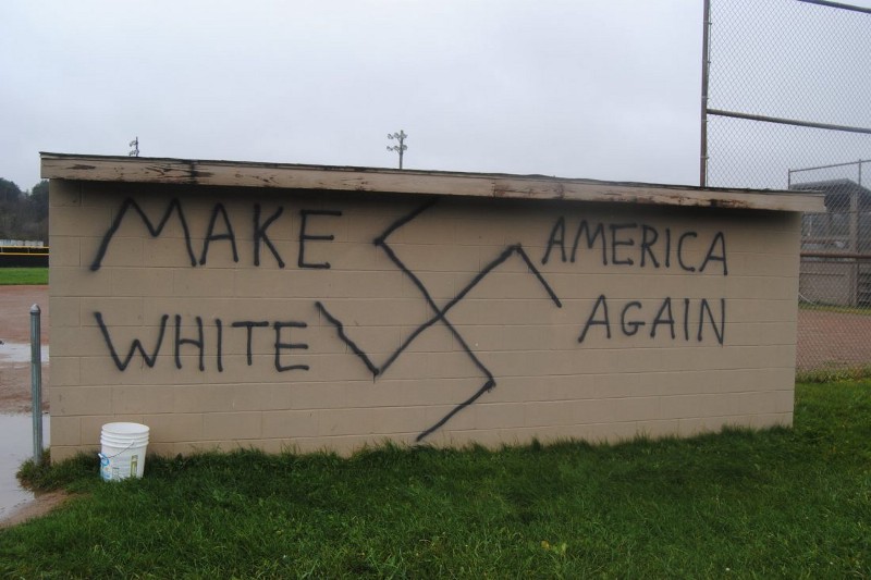 Nazi graffiti on a wall